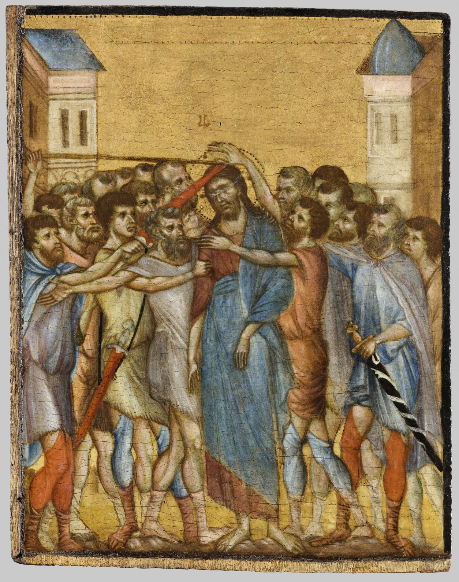 Cimabue, La Dérision du Christ, après restauration